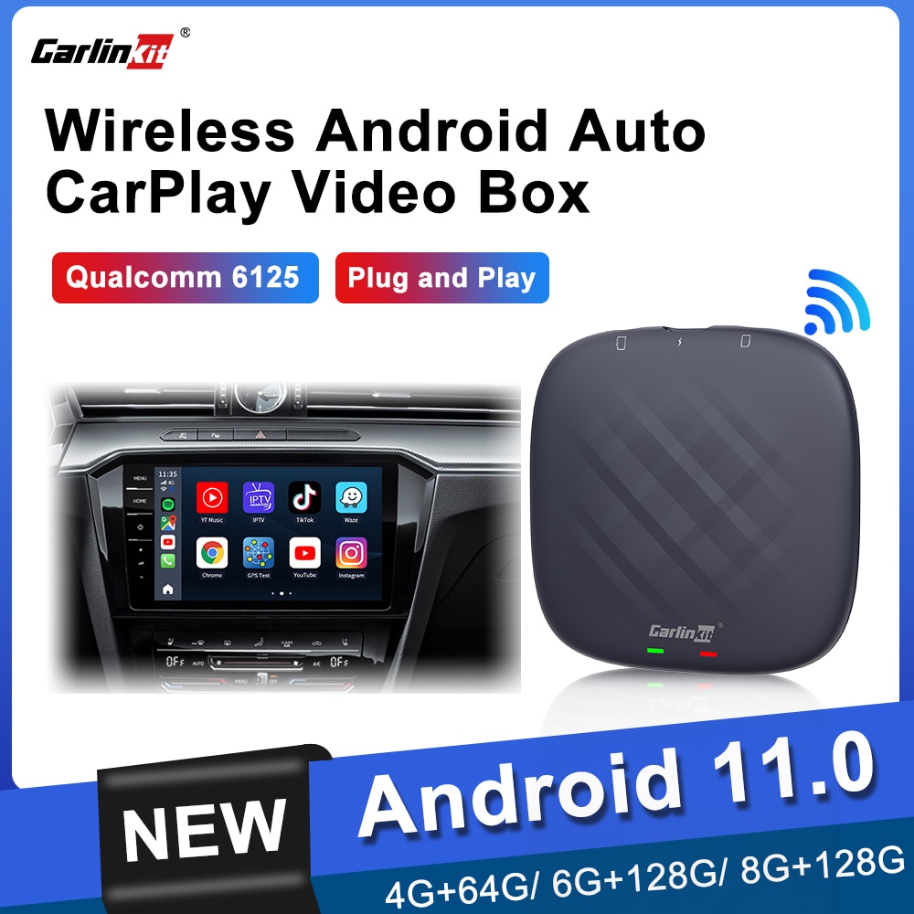 CarlinKit CarPlay Ai Box ȵ̵ 13 Plus QCM6125 8 ھ  ȵ̵ Auto & CarPlay  USB  OEM  CarPlay FOTA ׷̵ 